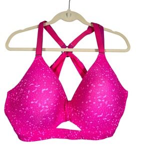 Shefit Ultimate Sports Bra Pink Water Droplet High Impact ADJUSTABLE Size 5LUXE